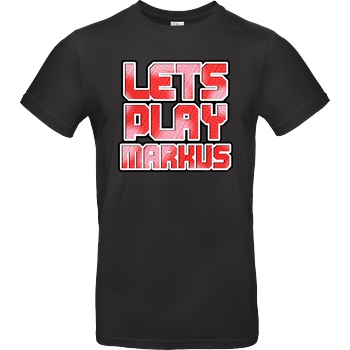 LETSPLAYmarkus LetsPlayMarkus - Logo T-Shirt B&C EXACT 190 - Black