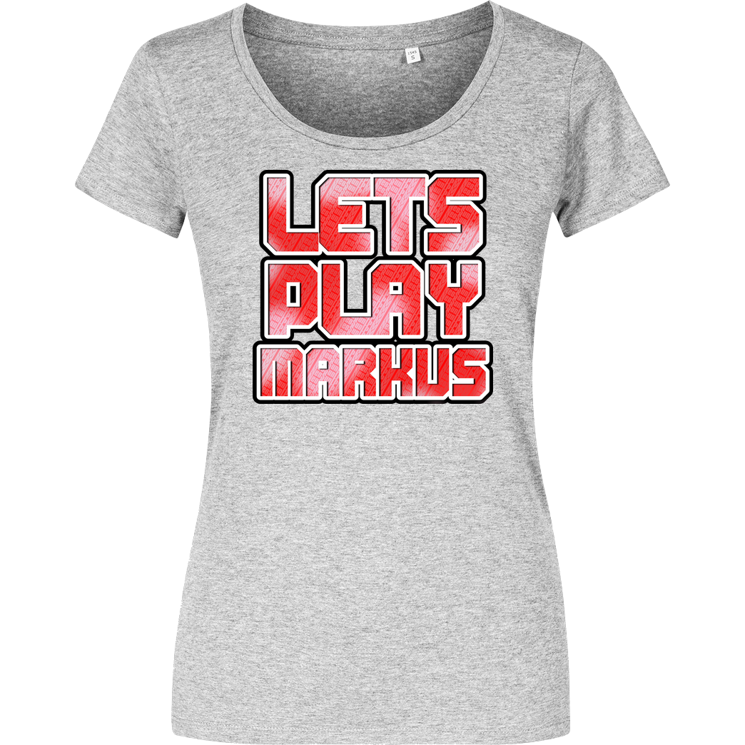 LETSPLAYmarkus LetsPlayMarkus - Logo T-Shirt Girlshirt heather grey