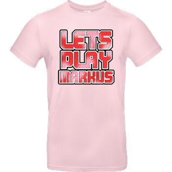 LETSPLAYmarkus LetsPlayMarkus - Logo T-Shirt B&C EXACT 190 - Light Pink