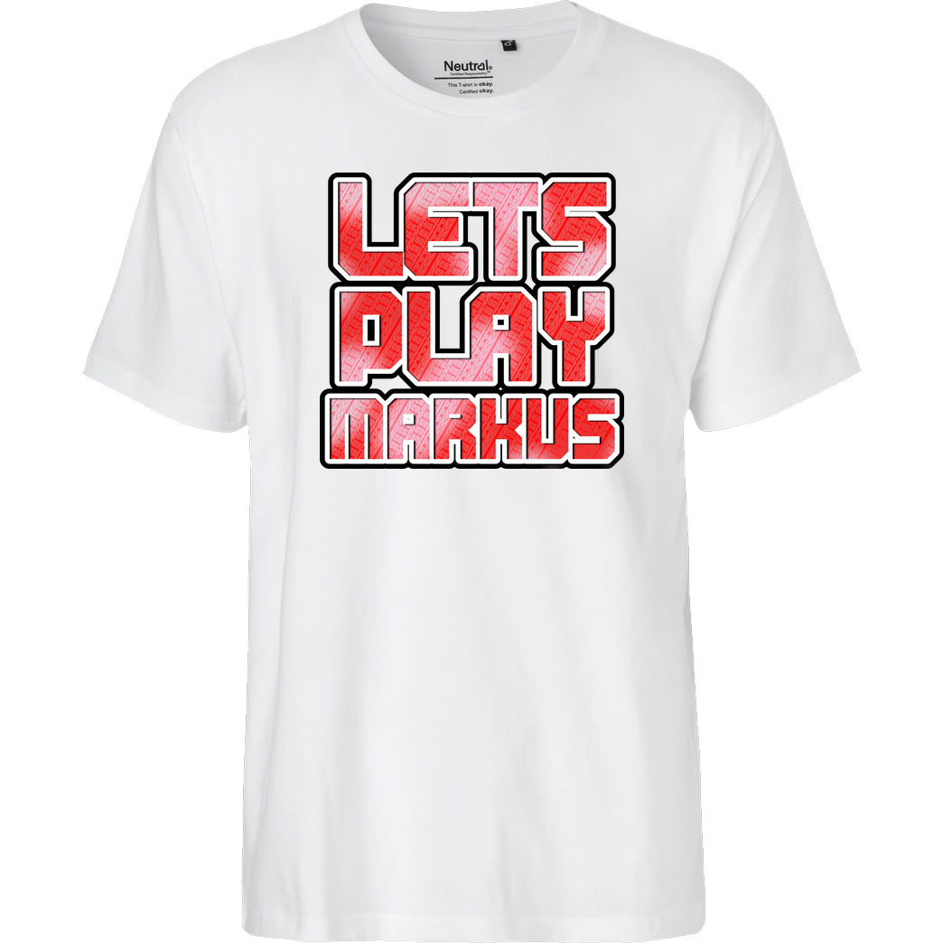 LETSPLAYmarkus LetsPlayMarkus - Logo T-Shirt Fairtrade T-Shirt - white