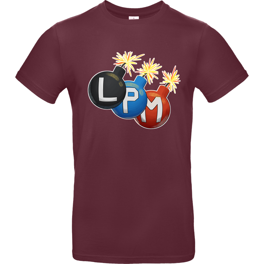 LETSPLAYmarkus LetsPlayMarkus - LPM Bomben T-Shirt B&C EXACT 190 - Burgundy
