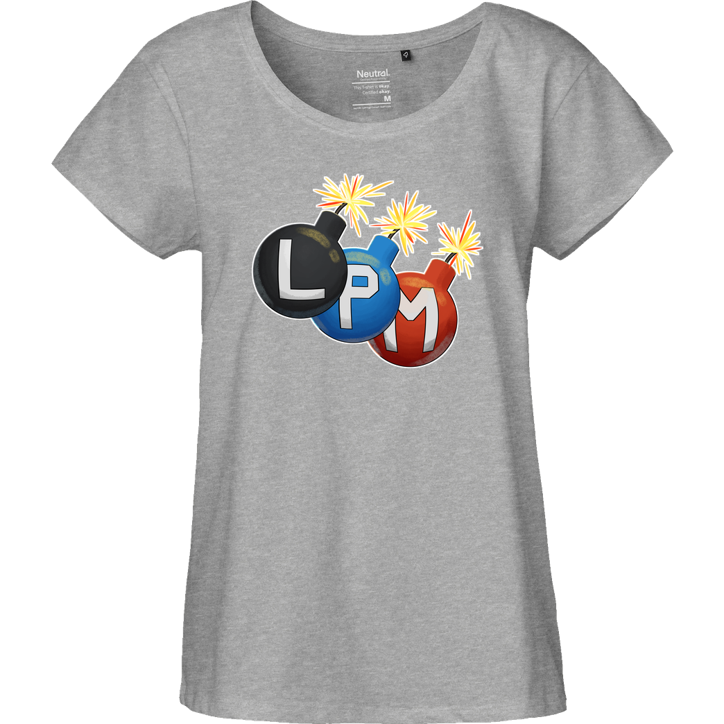 LETSPLAYmarkus LetsPlayMarkus - LPM Bomben T-Shirt Fairtrade Loose Fit Girlie - heather grey