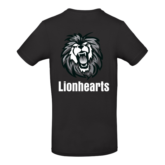 Lionhearts - Lionhearts Logo - T-Shirt - B&C EXACT 190 - Black