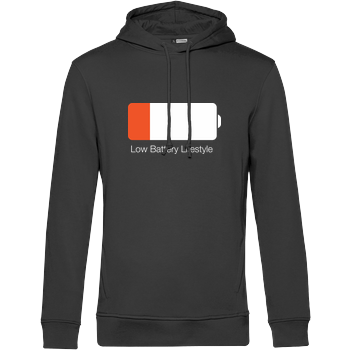 Low Battery Lifestyle B&C HOODED INSPIRE - black