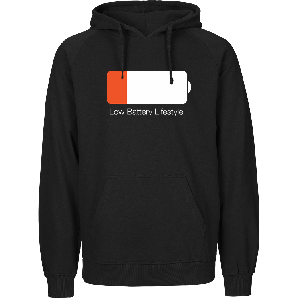 Geek Revolution Low Battery Lifestyle Sweatshirt Fairtrade Hoodie