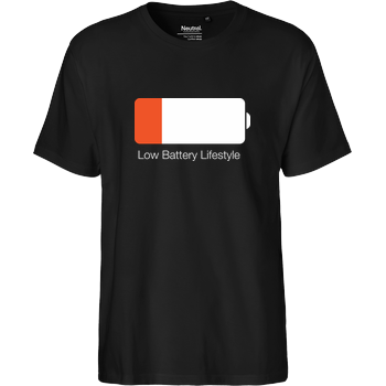 Low Battery Lifestyle Fairtrade T-Shirt - black