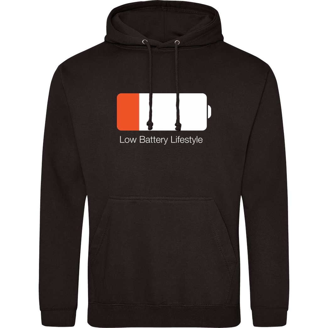 Geek Revolution Low Battery Lifestyle Sweatshirt JH Hoodie - Schwarz