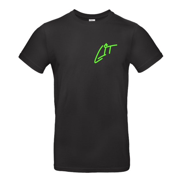 Lucas Lit - LucasLit - Neon Glow Litty - T-Shirt - B&C EXACT 190 - Black