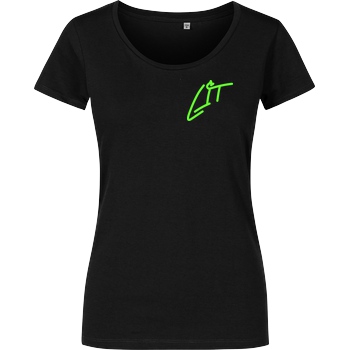 Lucas Lit LucasLit - Neon Glow Litty T-Shirt Girlshirt schwarz
