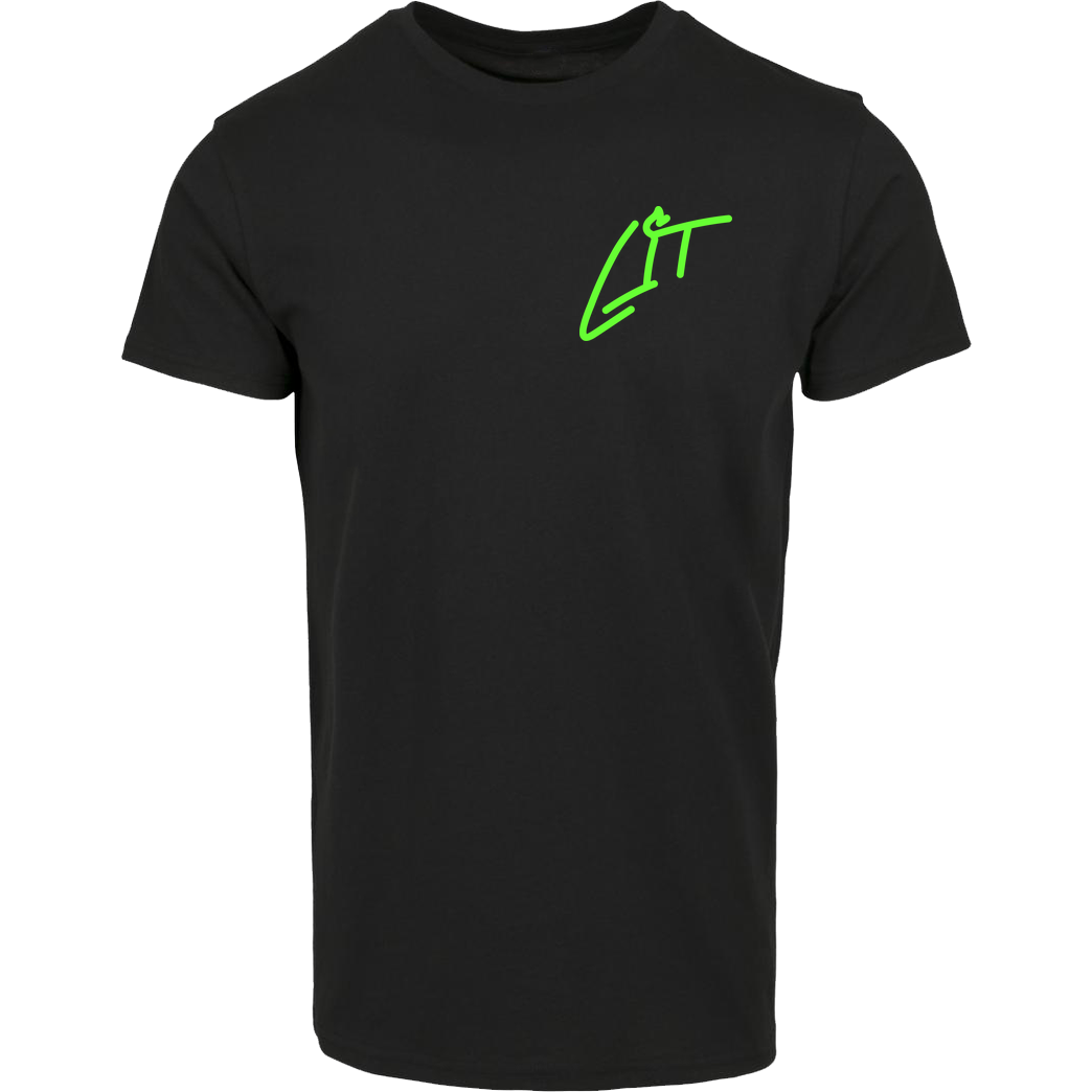 Lucas Lit LucasLit - Neon Glow Litty T-Shirt House Brand T-Shirt - Black