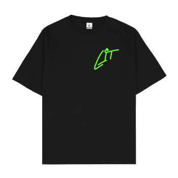 Lucas Lit LucasLit - Neon Glow Litty T-Shirt Oversize T-Shirt - Black