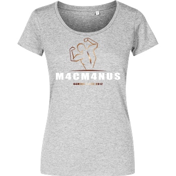 M4cM4nus M4cM4nus - Bizeps Script T-Shirt Girlshirt heather grey