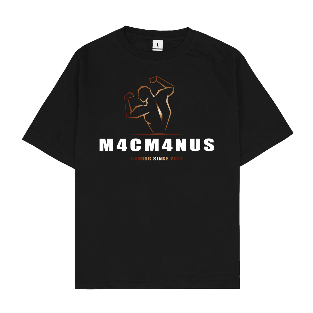 M4cM4nus M4cM4nus - Bizeps Script T-Shirt Oversize T-Shirt - Black