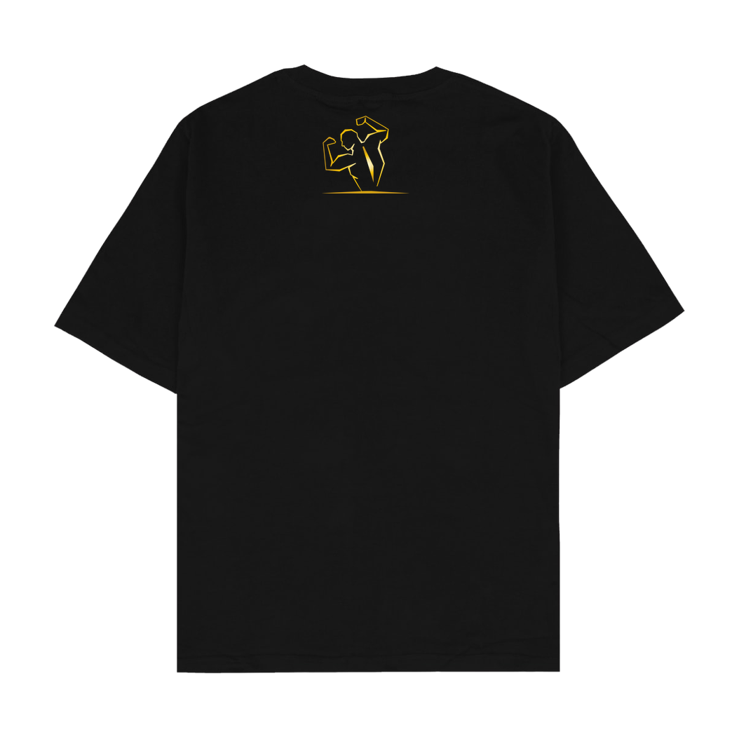 None M4cM4nus - Bizeps Script T-Shirt Oversize T-Shirt - Black