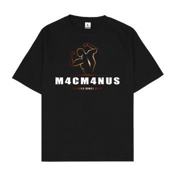 M4cM4nus - Bizeps Script Oversize T-Shirt - Black