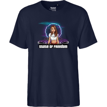 M4cM4nus M4cm4nus - State of Freedom T-Shirt Fairtrade T-Shirt - navy