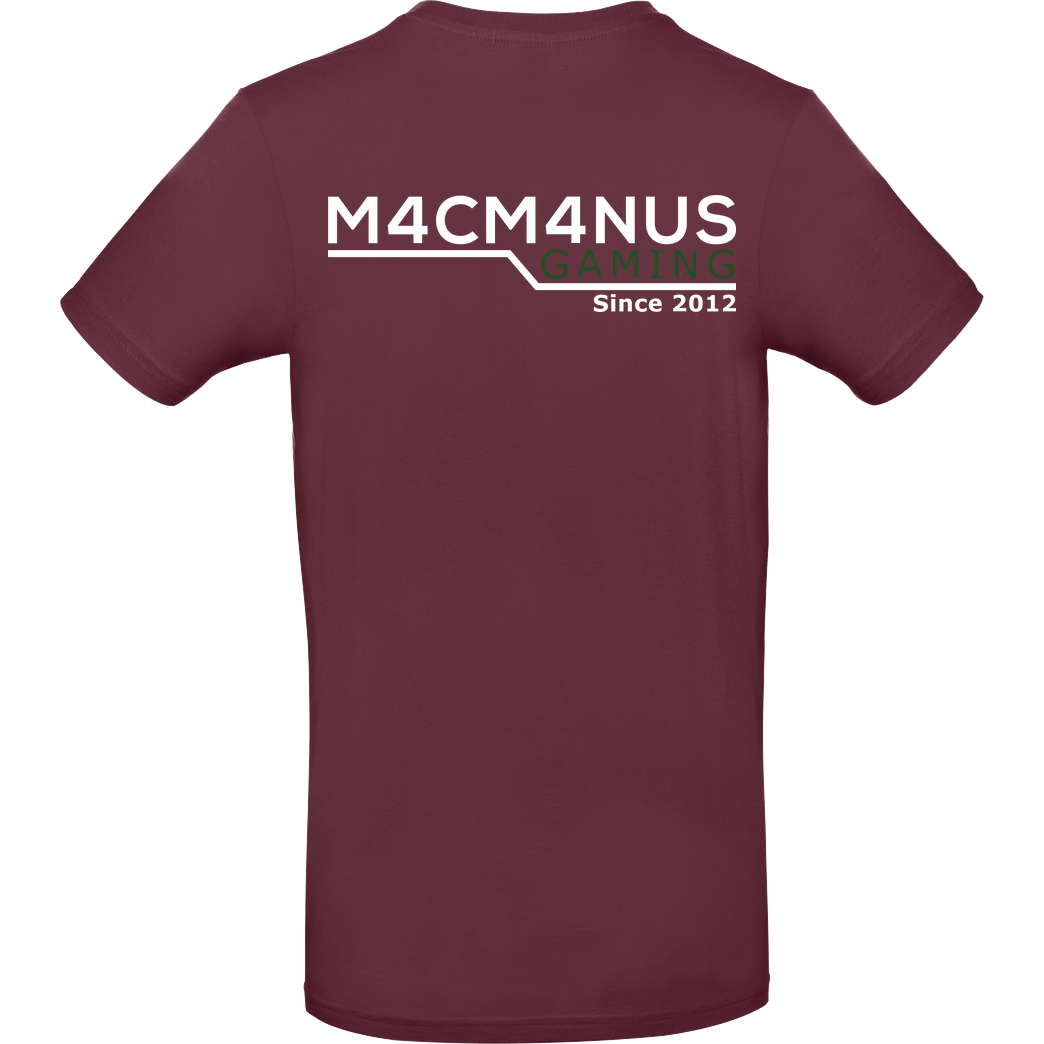 M4cM4nus M4cM4nus - Wappen und Schriftzug T-Shirt B&C EXACT 190 - Burgundy