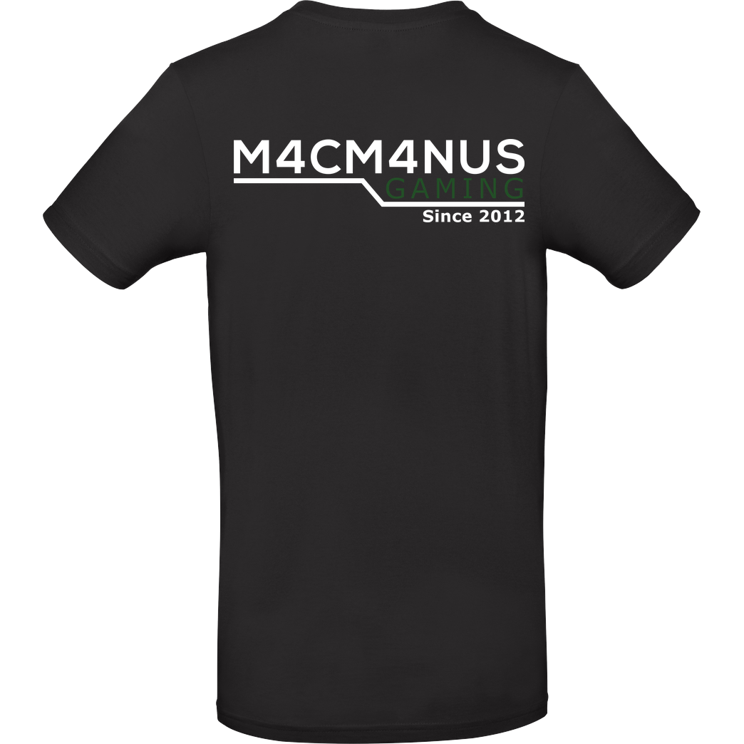 M4cM4nus M4cM4nus - Wappen und Schriftzug T-Shirt B&C EXACT 190 - Black