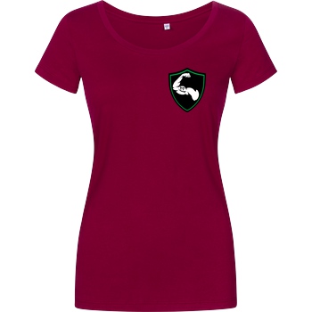 M4cM4nus M4cM4nus - Wappen und Schriftzug T-Shirt Girlshirt berry