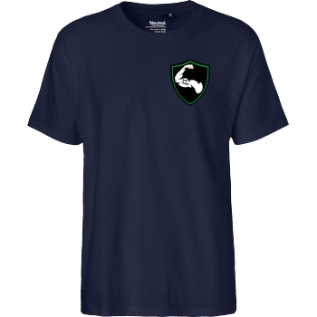 M4cM4nus M4cM4nus - Wappen und Schriftzug T-Shirt Fairtrade T-Shirt - navy