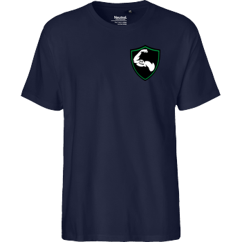 M4cM4nus - Wappen und Schriftzug Fairtrade T-Shirt - navy