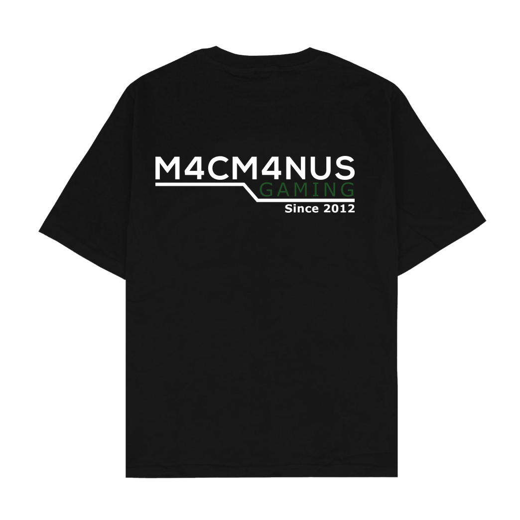 M4cM4nus M4cM4nus - Wappen und Schriftzug T-Shirt Oversize T-Shirt - Black