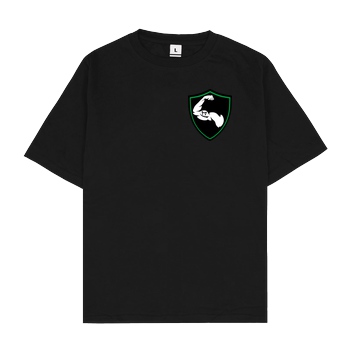 M4cM4nus M4cM4nus - Wappen und Schriftzug T-Shirt Oversize T-Shirt - Black