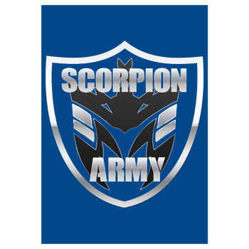 MarcelScorpion - Scorpion Army Art Print blue
