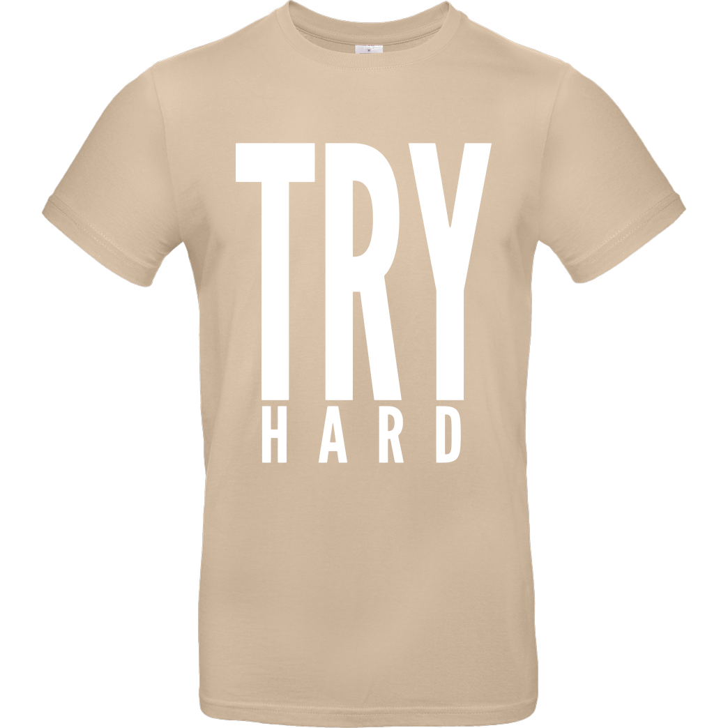 MarcelScorpion MarcelScorpion - Try Hard weiß T-Shirt B&C EXACT 190 - Sand