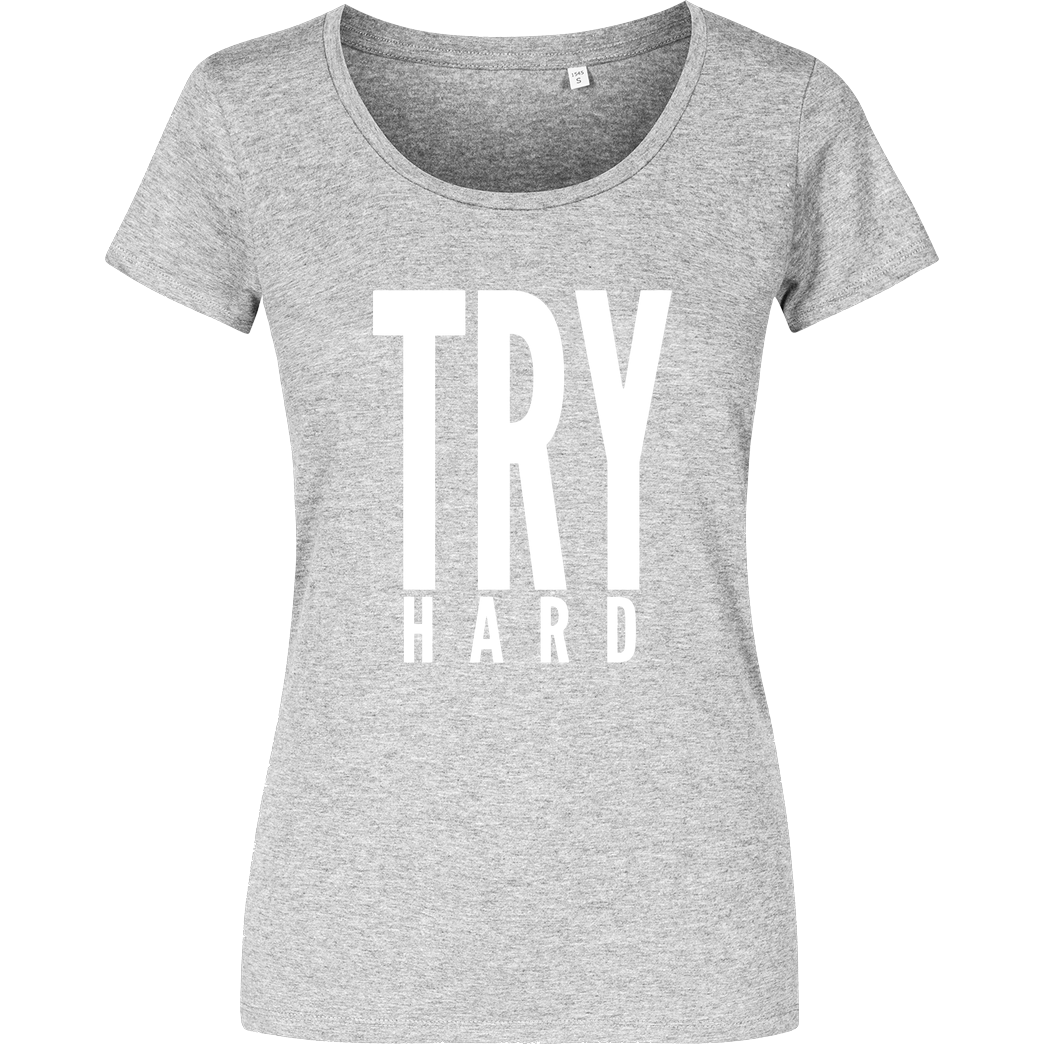 MarcelScorpion MarcelScorpion - Try Hard weiß T-Shirt Girlshirt heather grey