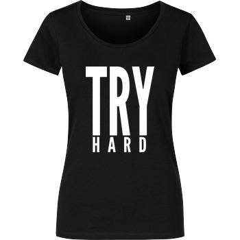 MarcelScorpion - Try Hard weiß Girlshirt schwarz