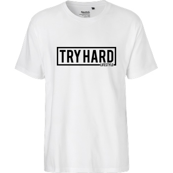 MarcelScorpion MarcelScorpion - Try Hard Lifestyle T-Shirt Fairtrade T-Shirt - white