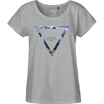 Markey Markey - Triangle T-Shirt Fairtrade Loose Fit Girlie - heather grey