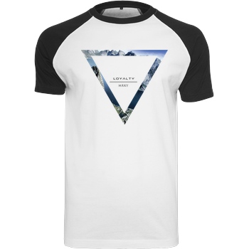 Markey Markey - Triangle T-Shirt Raglan Tee white