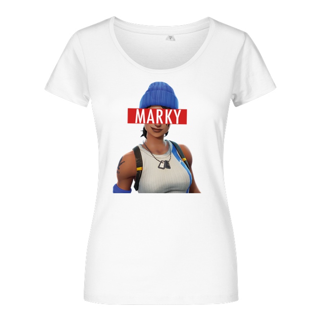Marky - Frau - T-Shirt - Girlshirt weiss