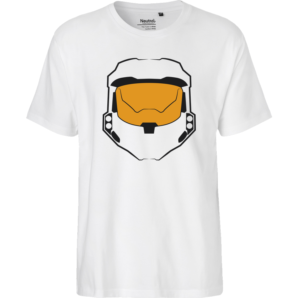 bjin94 Master Chief Head T-Shirt Fairtrade T-Shirt - white