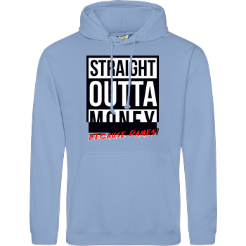 MasterTay - Straight outta money (because games) JH Hoodie - sky blue