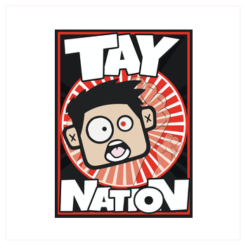 MasterTay - Tay Nation Art Print Square white