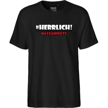 MaxGamingTV - #herrlich Fairtrade T-Shirt - black