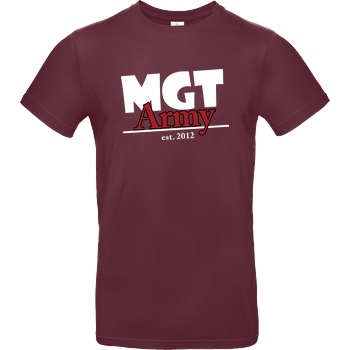 MaxGamingTV MaxGamingTV - MGT Army T-Shirt B&C EXACT 190 - Burgundy