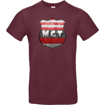 MaxGamingTV MaxGamingTV - MGT Wappen T-Shirt B&C EXACT 190 - Burgundy