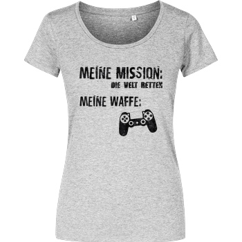 bjin94 Meine Mission v1 T-Shirt Girlshirt heather grey