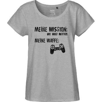 bjin94 Meine Mission v1 T-Shirt Fairtrade Loose Fit Girlie - heather grey