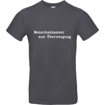None Menschenhasser T-Shirt B&C EXACT 190 - Dark Grey
