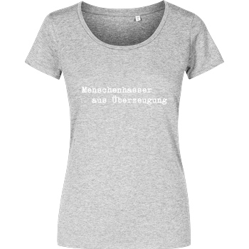 None Menschenhasser T-Shirt Girlshirt heather grey
