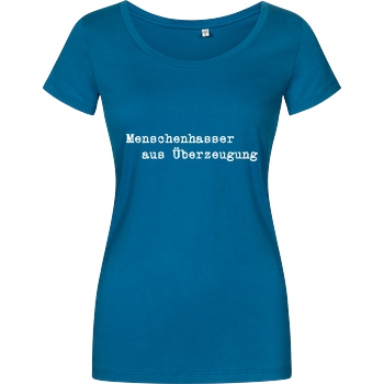 None Menschenhasser T-Shirt Girlshirt petrol