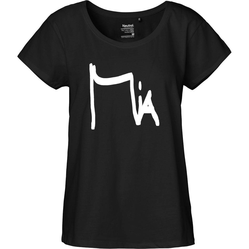 Miamouz Miamouz - Unterschrift T-Shirt Fairtrade Loose Fit Girlie - black