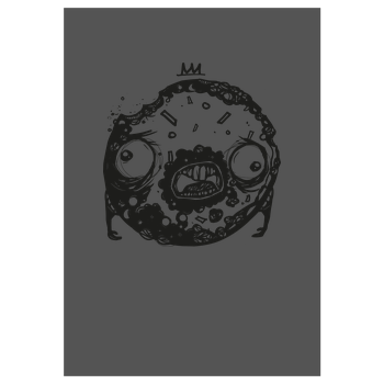 Mien Wayne - Donut Art Print grey