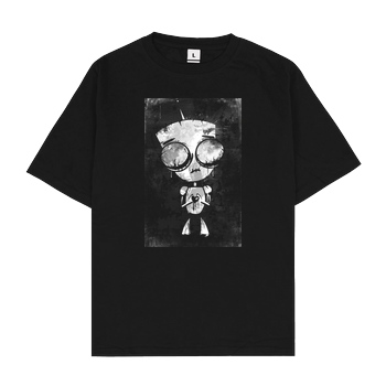 Mien Wayne Mien Wayne - Heartless GIR T-Shirt Oversize T-Shirt - Black