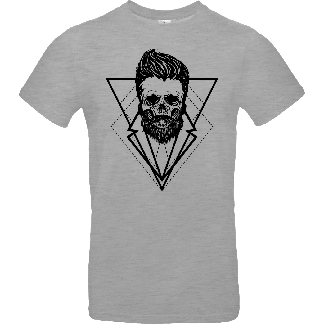 Mien Wayne Mien Wayne - Hipsterskull T-Shirt B&C EXACT 190 - heather grey